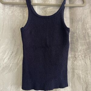 No. 6 Midnight Blue Ribbed Tank Top